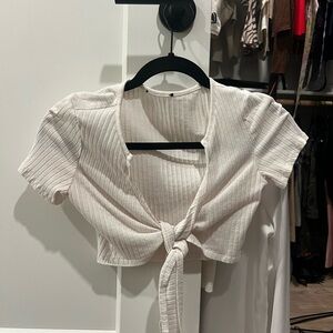 tie up crop top
